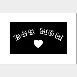 DOG MOM ♥ White Typography Posters and Art